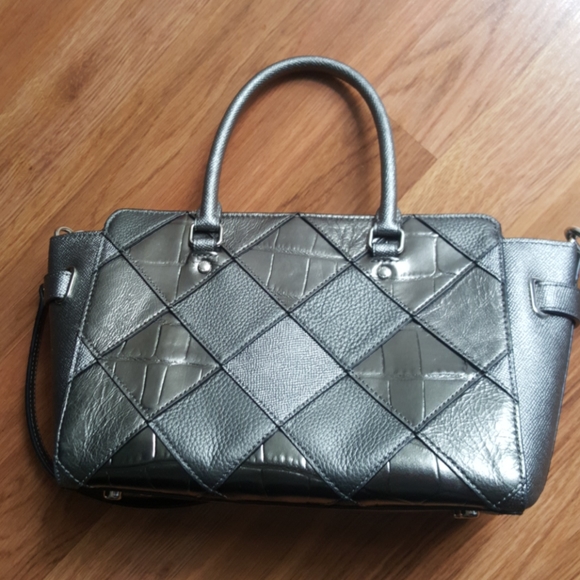 Coach Blake Carryall patchwork silver purse - rare - Picture 6 of 8